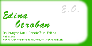 edina otroban business card